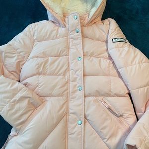 Hollister fleece puff pink jacket